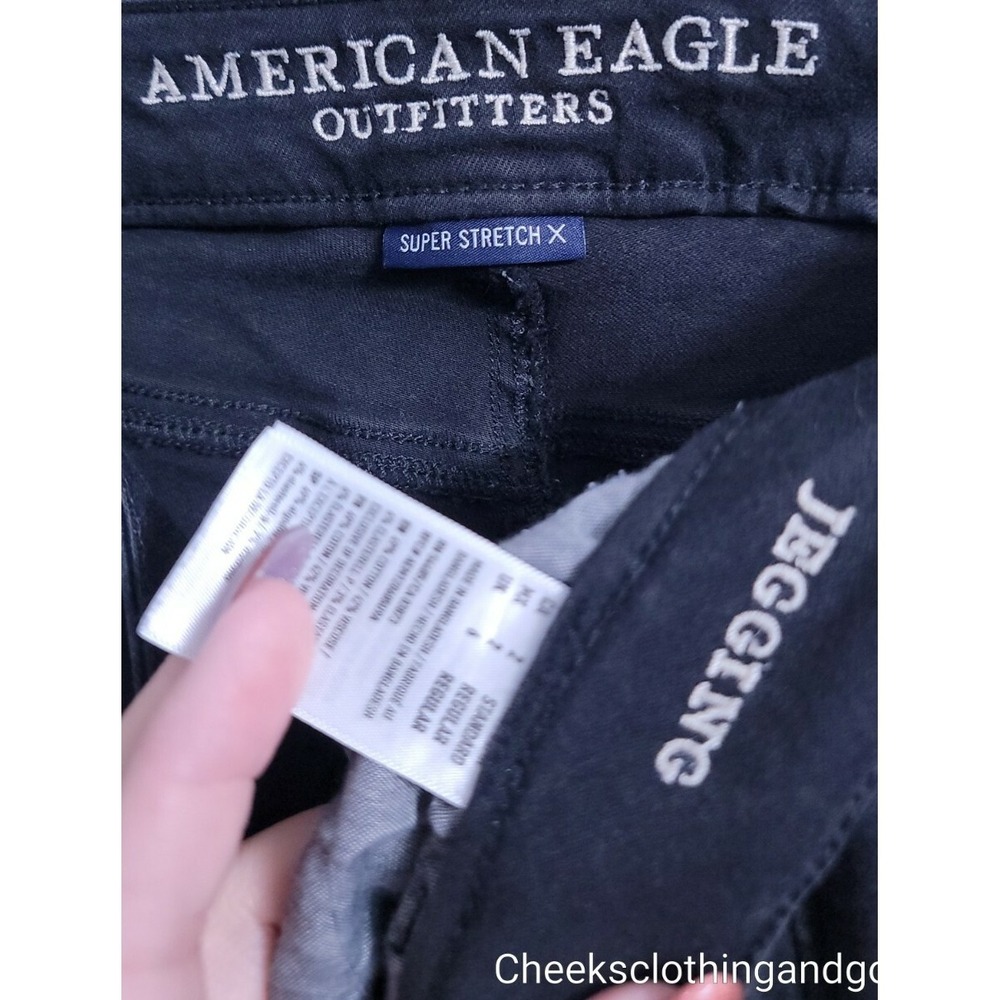 American Eagle Black Jegging Super Stretch Jeans Women's Size 2 Regular - Picture 6 of 8